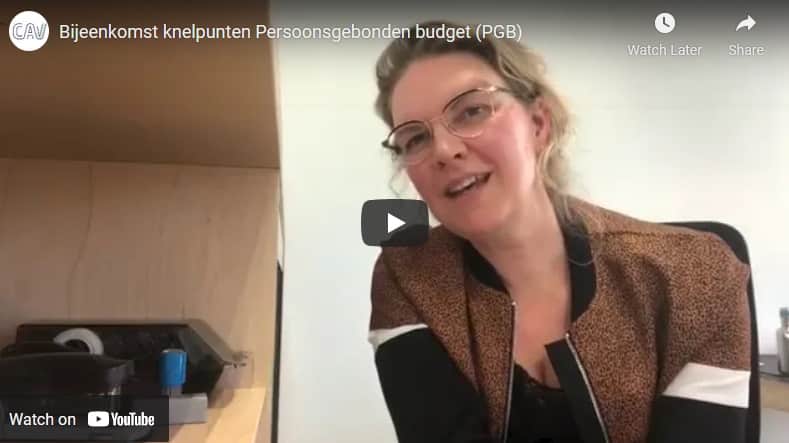 Bijeenkomst knelpunten Persoonsgebonden budget (PGB)