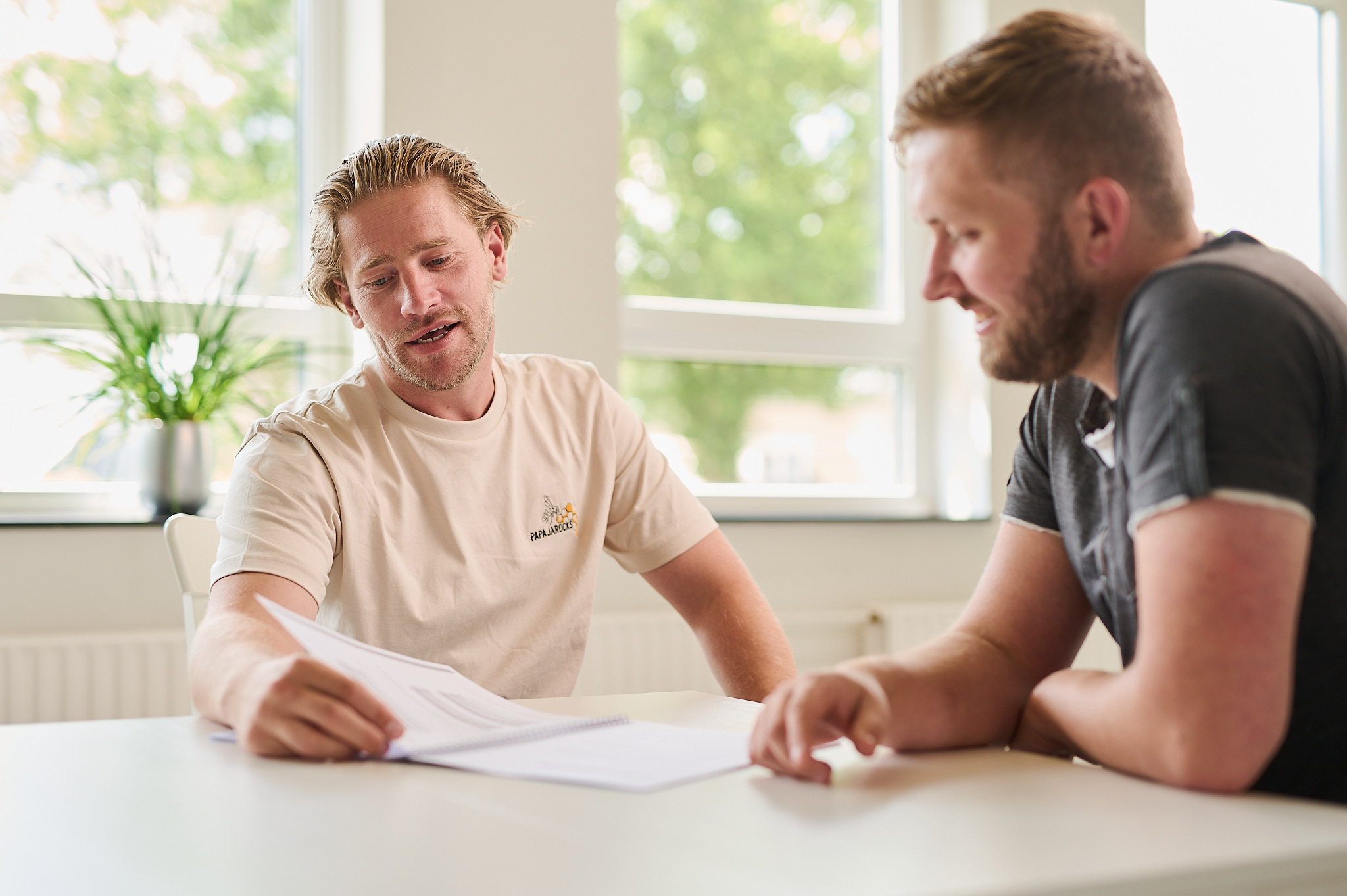 Wouter Lode en Joël Vos intake consulent